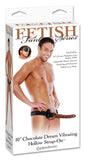 Fetish Fantasy Series 10" Chocolate Dream Vibrating Hollow Strap-On
