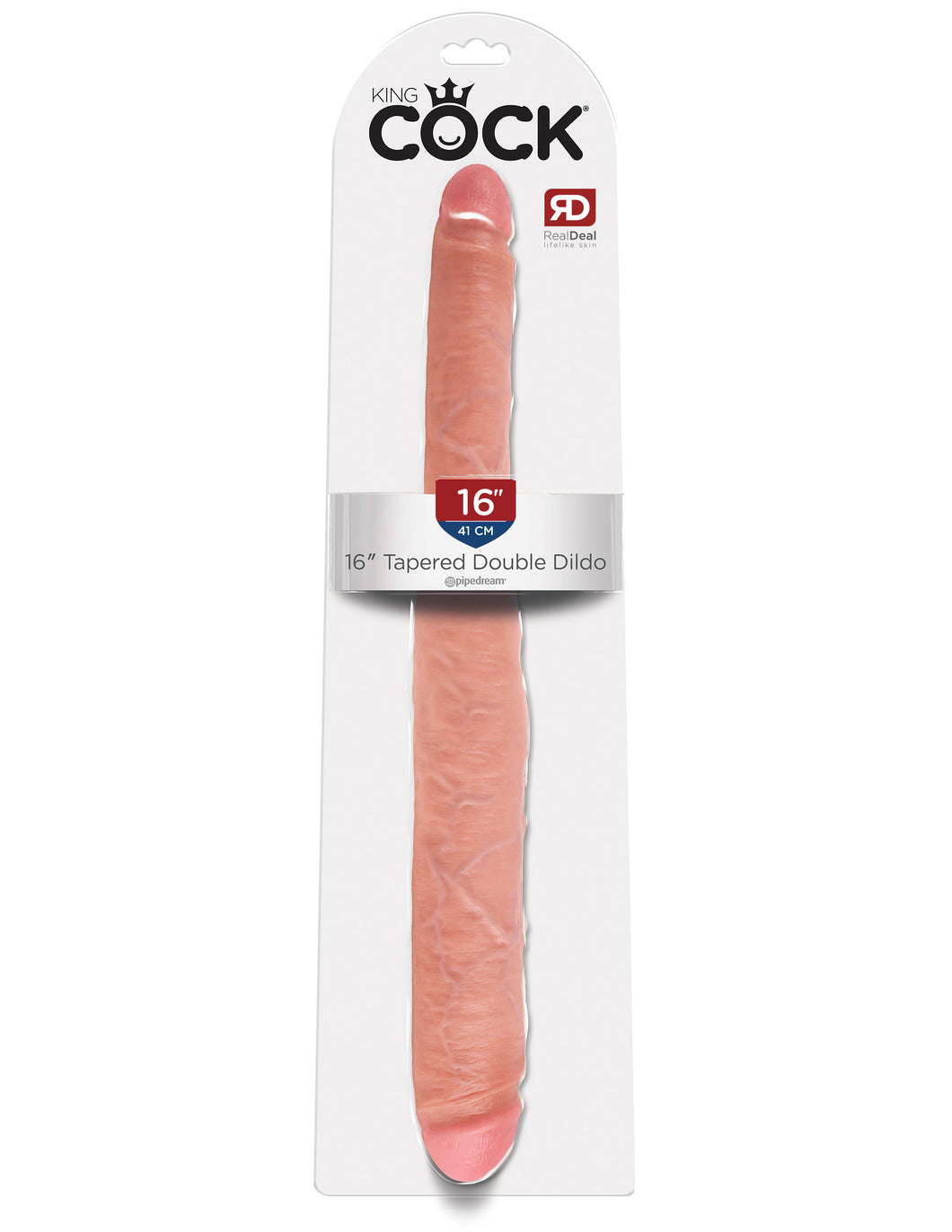 King Cock 16 Inch Tapered Double Dildo - Flesh