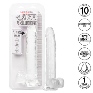 Size Queen 10 inch-25.5 Cm - Clear