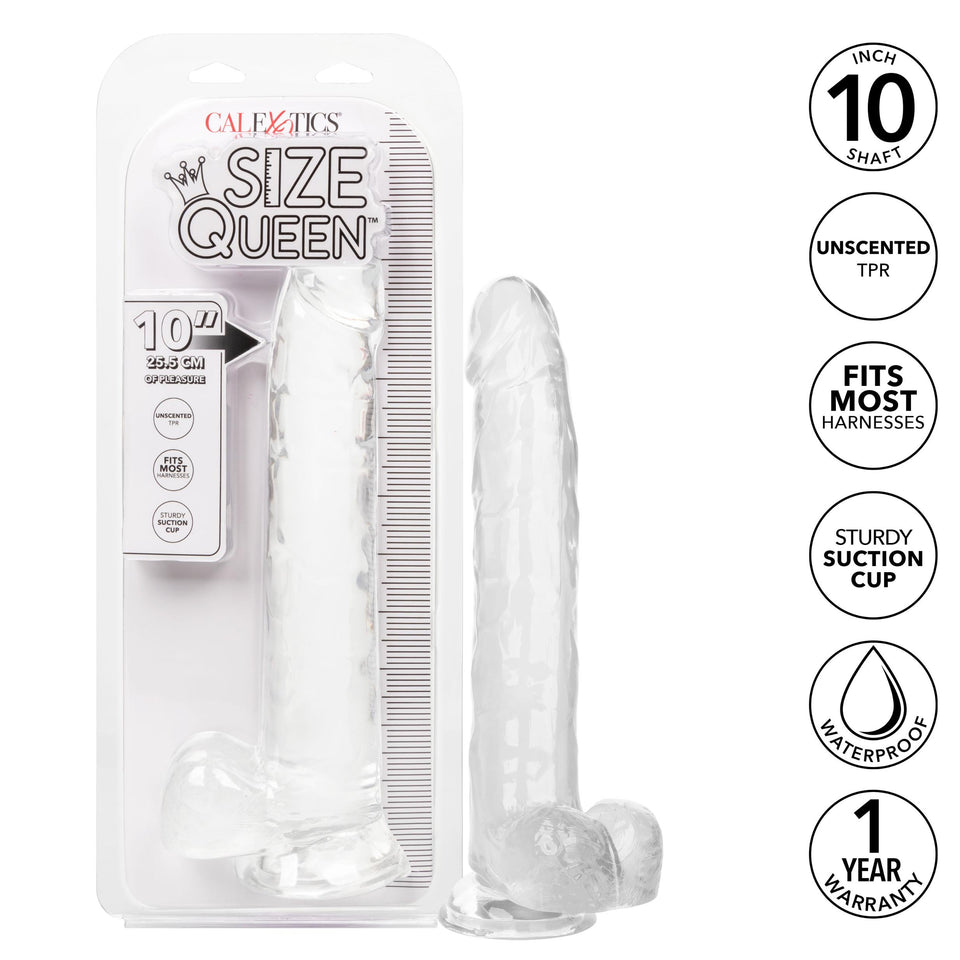 Size Queen 10 inch-25.5 Cm - Clear