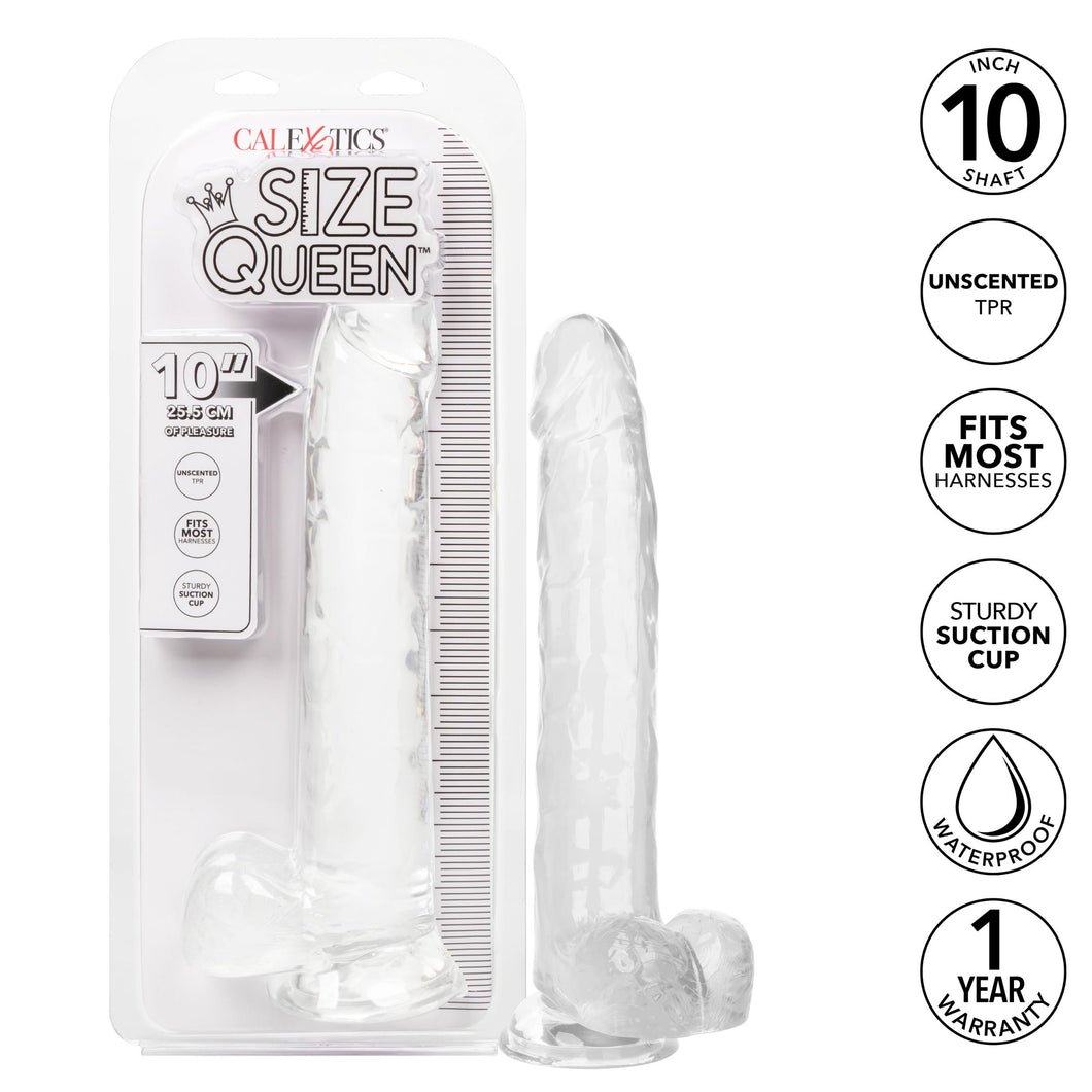 Size Queen 10 inch-25.5 Cm - Clear