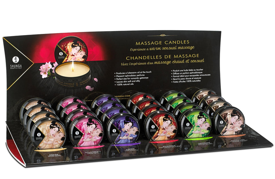 Mini Massage Candle Display - 24 Count