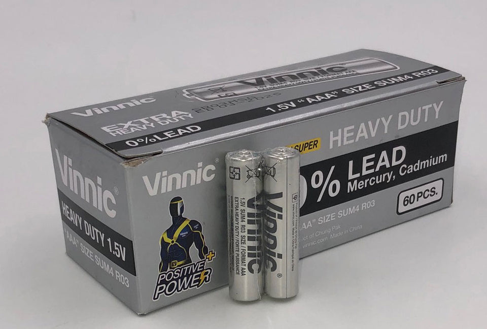 Vinnic Super Heavy Duty AAA - 2 Pc.-shrink Pk. -  60 Pcs. Box