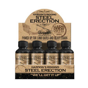 Steel Erection Hard Coffee Shot Display of 12